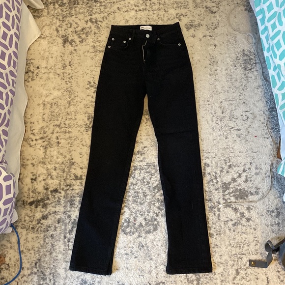Black Zara Straight leg jeans - Picture 2 of 4